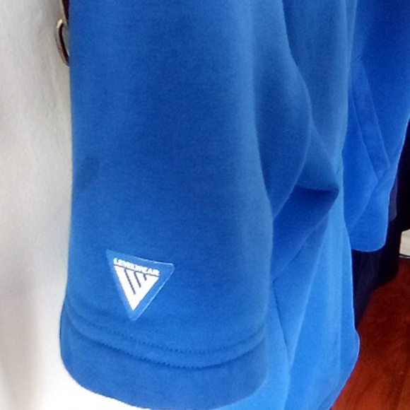 Level wear Toronto Blue Jays top sweater cut at elbow size L blue red white - Picture 8 of 8